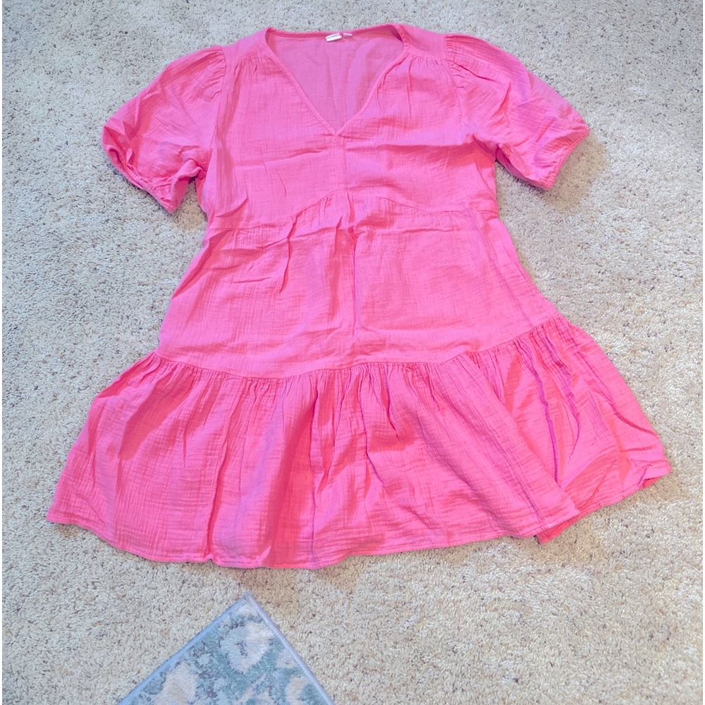 GAP Large Pink Sun Dress Gauze Beachy